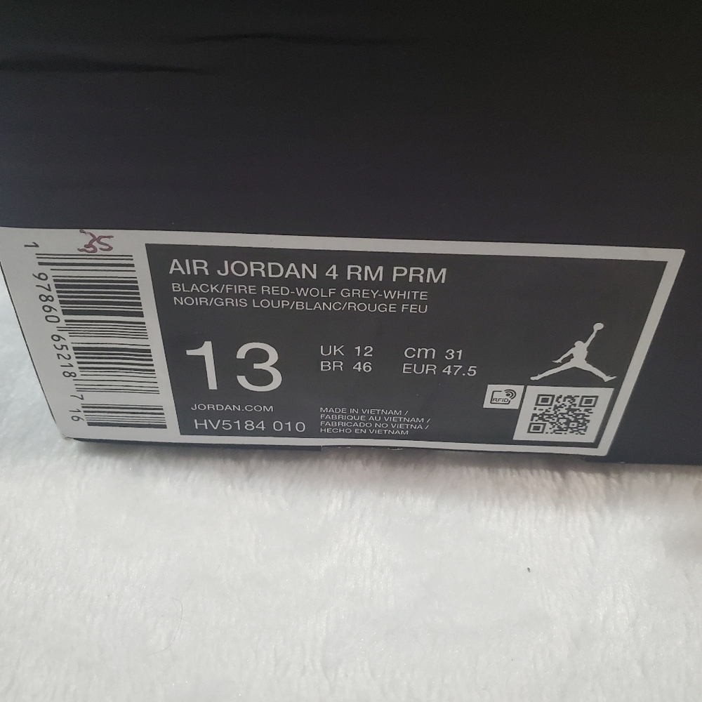Nike Air Jordan Black/White/Gray With A Pop of Red Men's Sneakers - Picture 11 of 11
